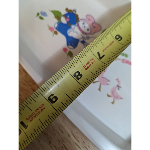 Peco Melamine Childs Sectioned Meal Tray 12x9 inch Shin-San 1983 geese fairy - Picture 10 of 12